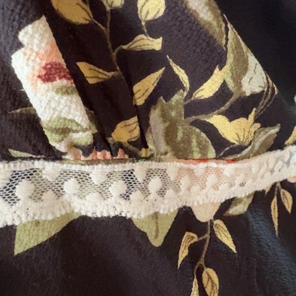 Floral print kimono lace detail cardigan - Picture 4 of 7